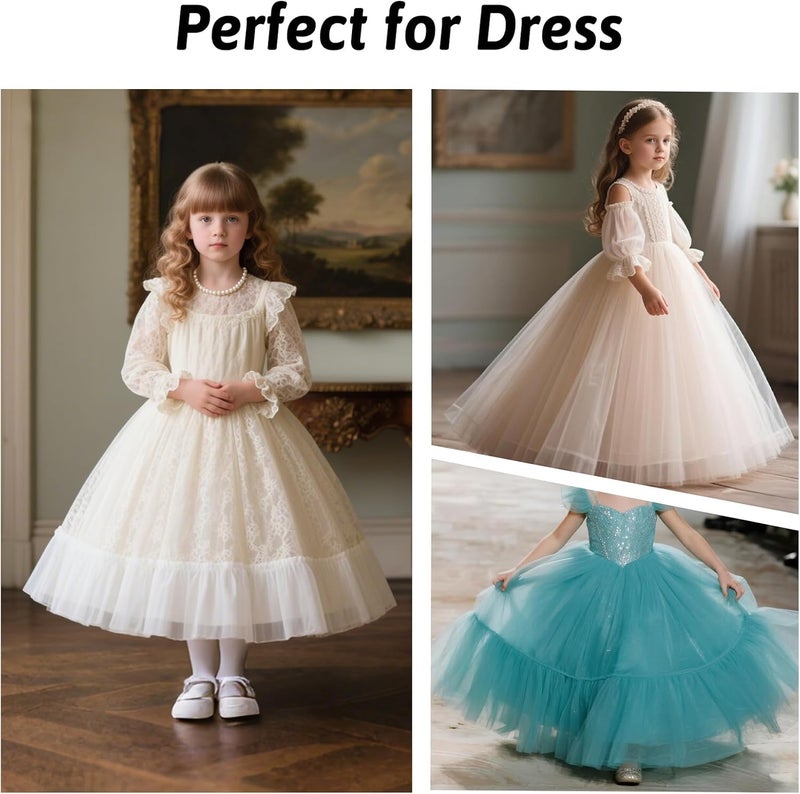 Gvhntk Girls Petticoat Underskirt with 3 Hoops Full Slip Skirt Petticoats for Crinoline Ball Gown - Image 5